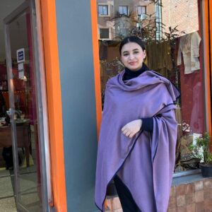 Cape Cachemire brodé - Mauve