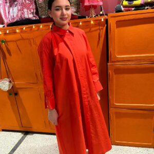 Robe over size  - Popeline de coton